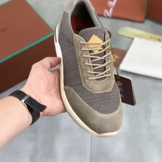 حذاء سنيكرز lifestyle هجين mesh-suede رمادي وطوبي