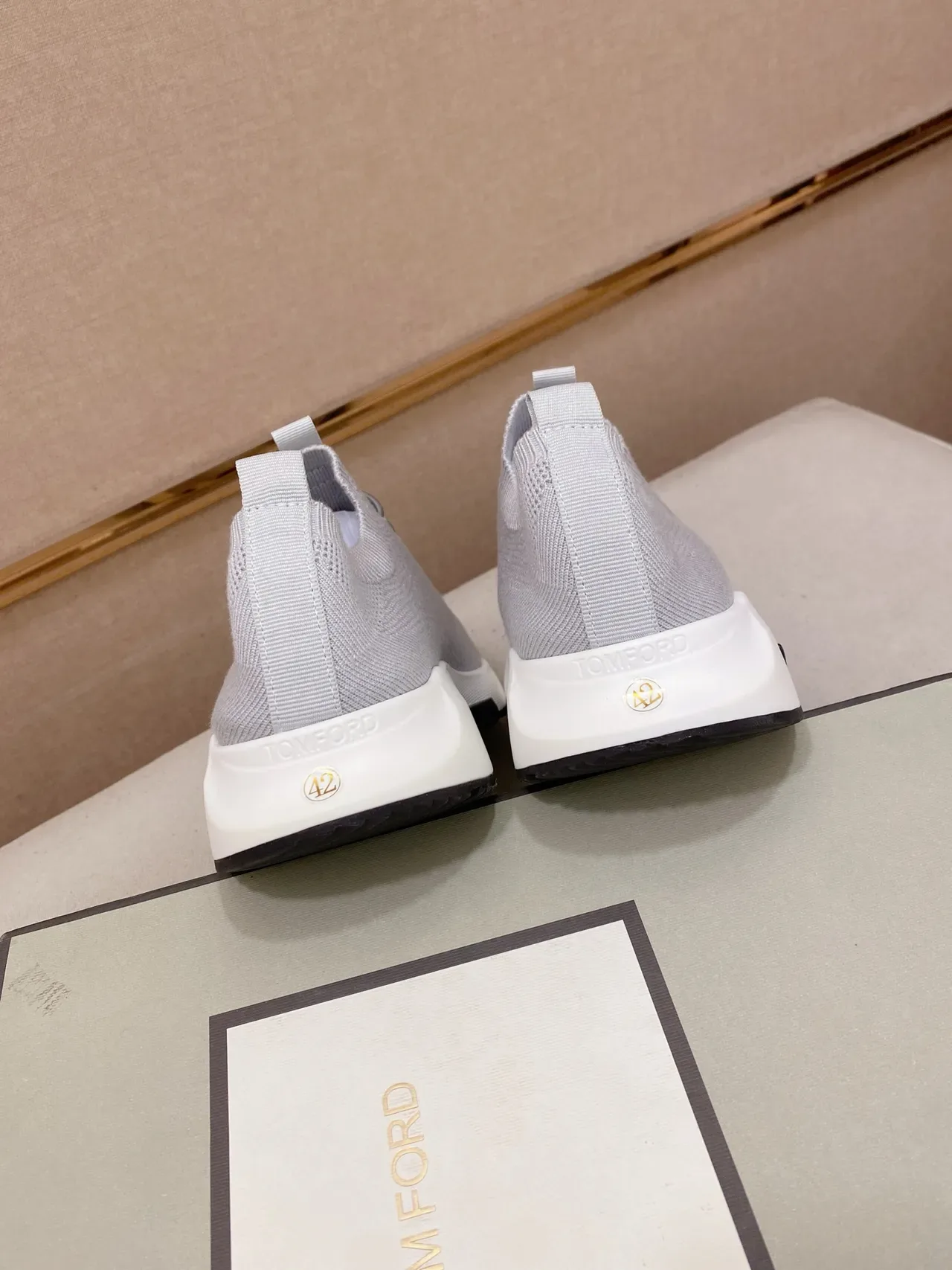 Gray Knit Slip-On Lifestyle Sneaker 3