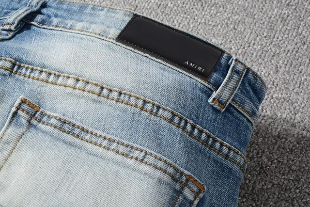 Light-Wash Distressed Ripped Slim-Fit Jeans 10