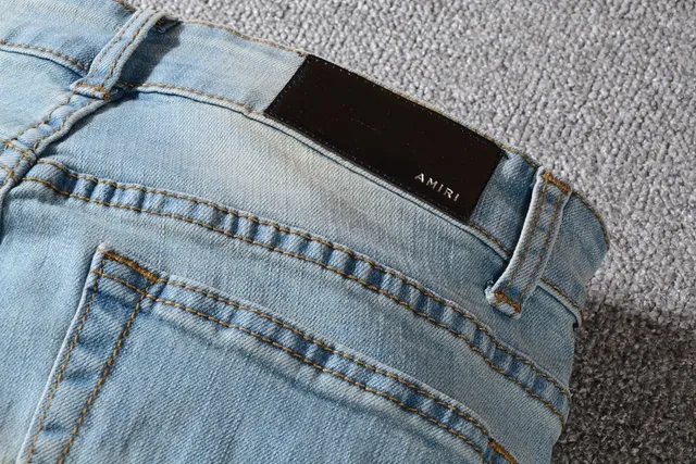 Light-Wash Distressed Slim-Fit Jeans 3