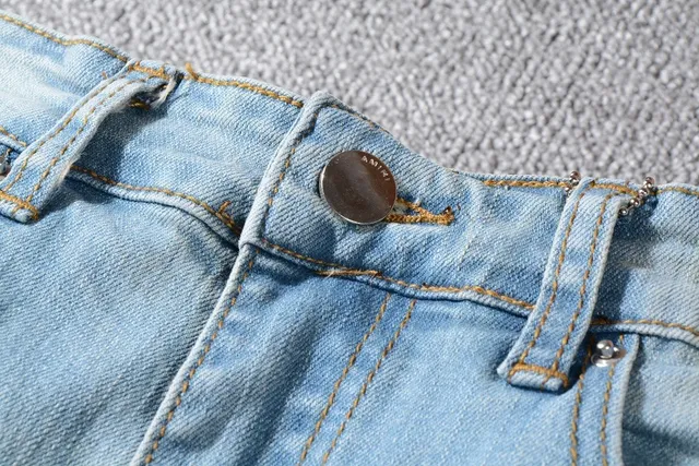 Light-Wash Distressed Slim-Fit Jeans 11