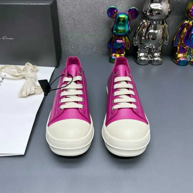 Magenta and Cream Two-Tone Low-Top Sneakers 4
