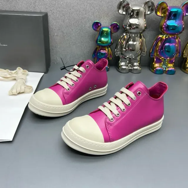Magenta and Cream Two-Tone Low-Top Sneakers 8