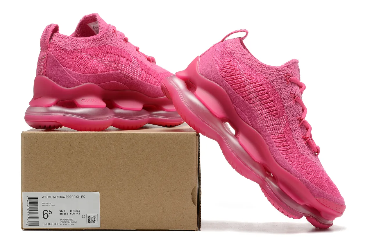 Monochrome Pink Knit Lace-Up Sneaker 2