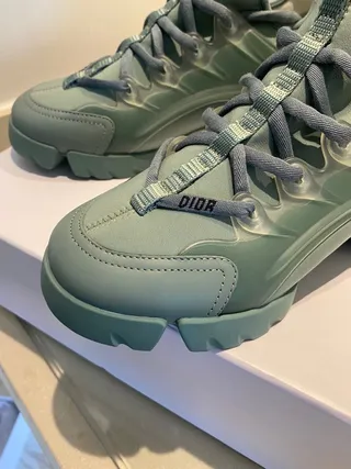 Monochrome Sage Green Chunky Sneakers 8