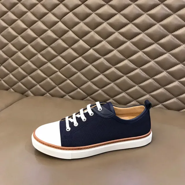 Navy and White Canvas Toe-Cap Sneaker 5
