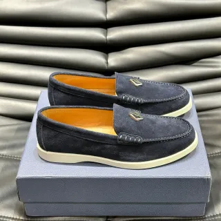 Mocasín Navy Beige Ante Hardware Placa Metálica