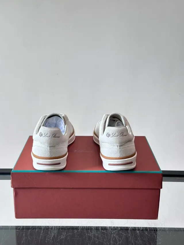 Off-White Textile Low-Top Lifestyle Sneakers 3