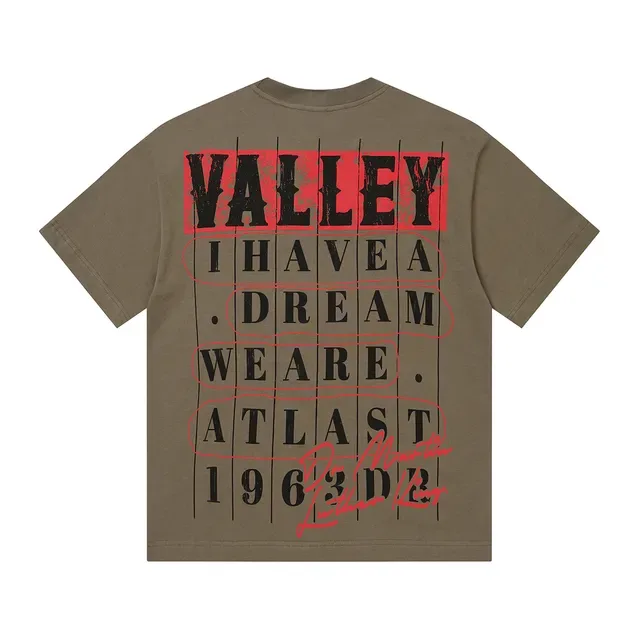 T-shirt olive et noir à affiche graphique de tournée 8