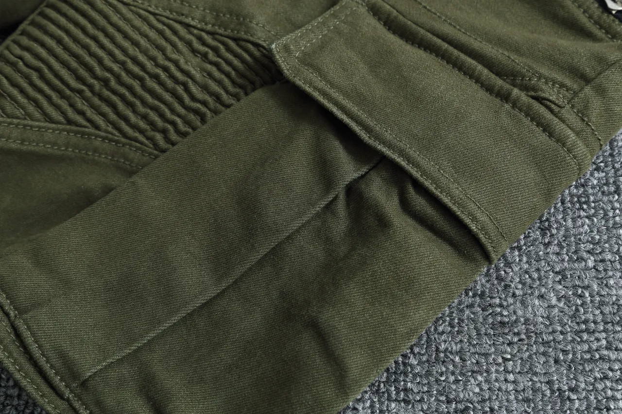 Shorts Style Cargo Vert Olive avec Poches à Fermeture Éclair 12