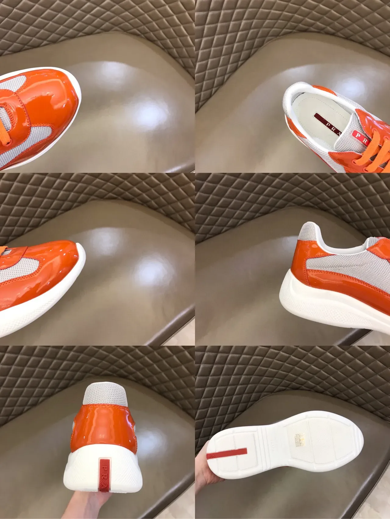 Orange and Gray Glossy Lifestyle Sneaker 3