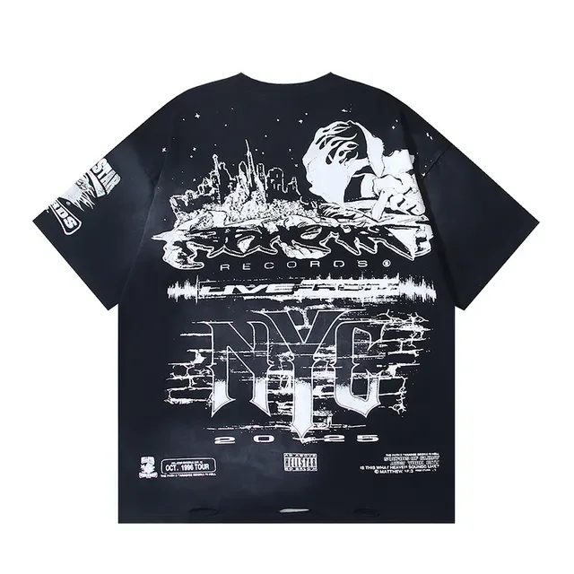 Oversized Double-Sided Graphic Print T-Shirt 3
