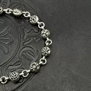 Oxidized Silver-Tone Charm-Link Figural Bead Bracelet 4