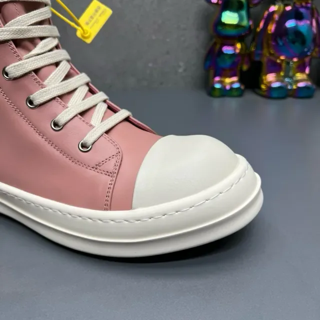 Sneakers lifestyle rose et crème à zip et bout haut 7