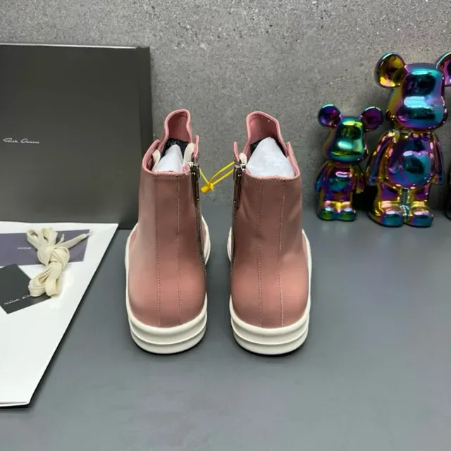 Sneakers lifestyle rose et crème à zip et bout haut 8