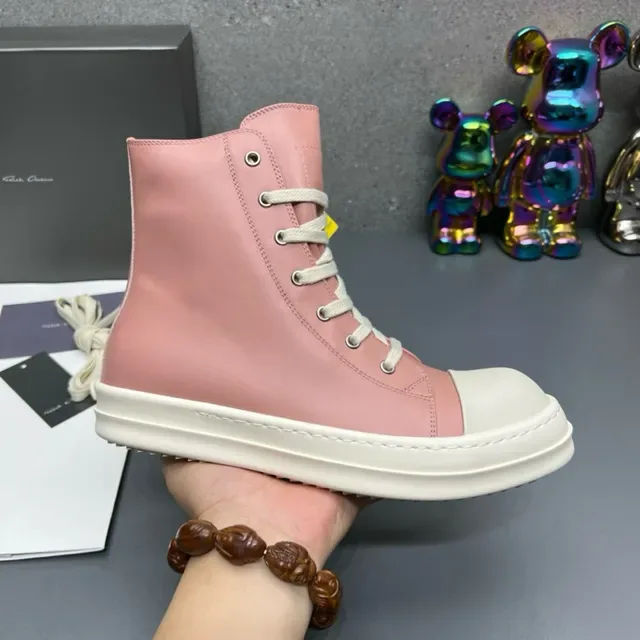 Sneakers lifestyle rose et crème à zip et bout haut 9