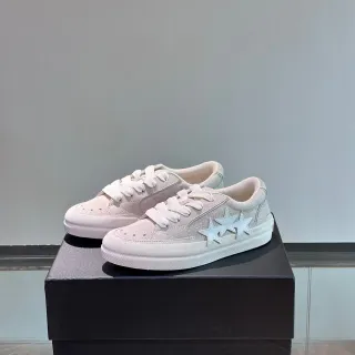 Pink Silver Low-Top Suede-Like Upper Sneakers
