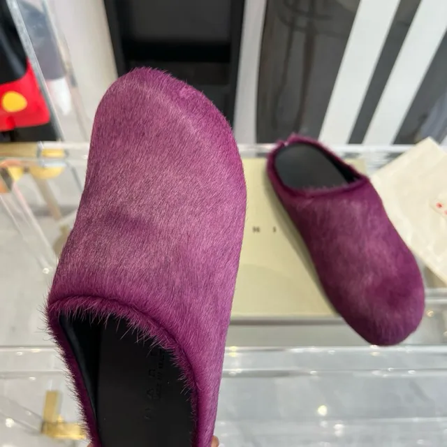 Purple Fur Slip-On Slippers 2