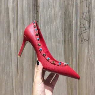 Red Blue Pointed-Toe Heel Stiletto