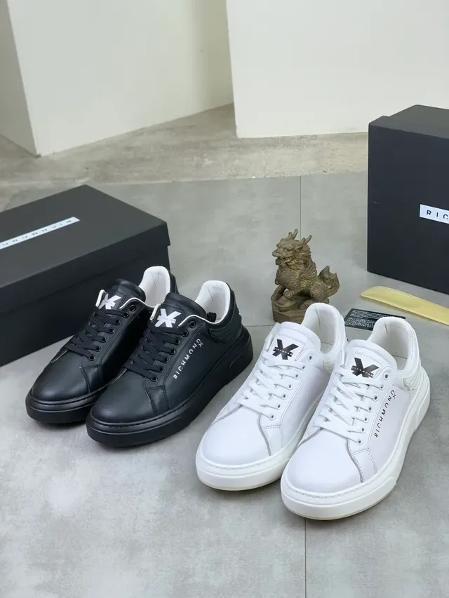 Richmond X Black Leather-Style Platform Lifestyle Sneakers 2