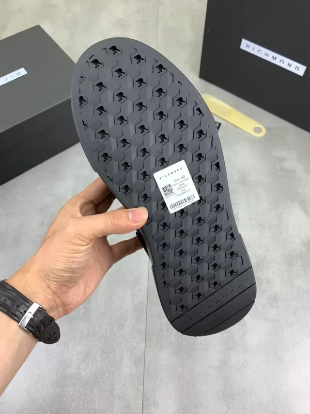 Richmond X Black Leather-Style Platform Lifestyle Sneakers 3
