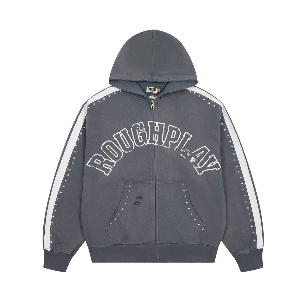 Rough Arch Logo 铆钉条纹 拉链连帽衫 14