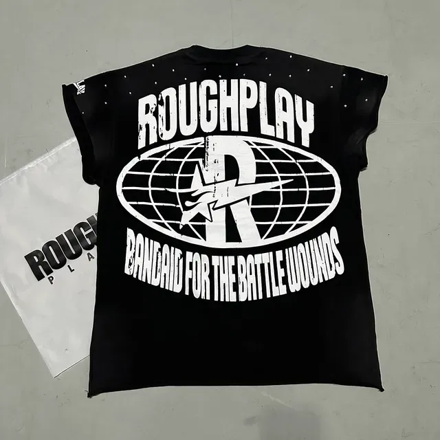 T-shirt oversize usé à imprimé graphique ROUGH 6
