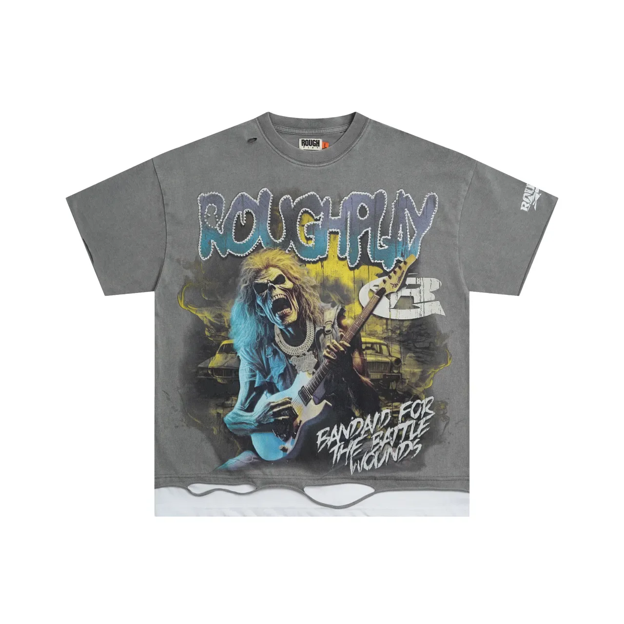 ROUGH Roughplay Bandaid For The Battle Wounds Graphic T-Shirt 3