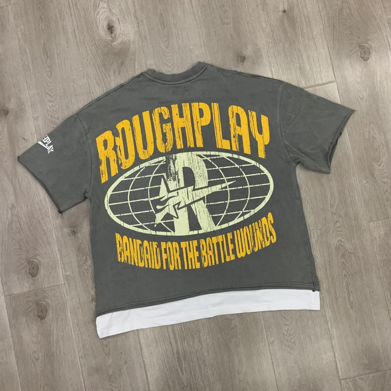 ROUGH Roughplay Bandaid For The Battle Wounds Graphic T-Shirt 5