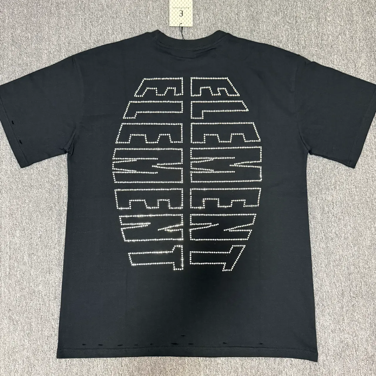 Saint Elements Black Blue Graphic Tee Halo Portrait Print T-Shirt 4