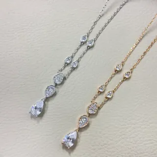 Colliers avec pendentif en cristal en forme de larme en ton argenté et doré en cascade