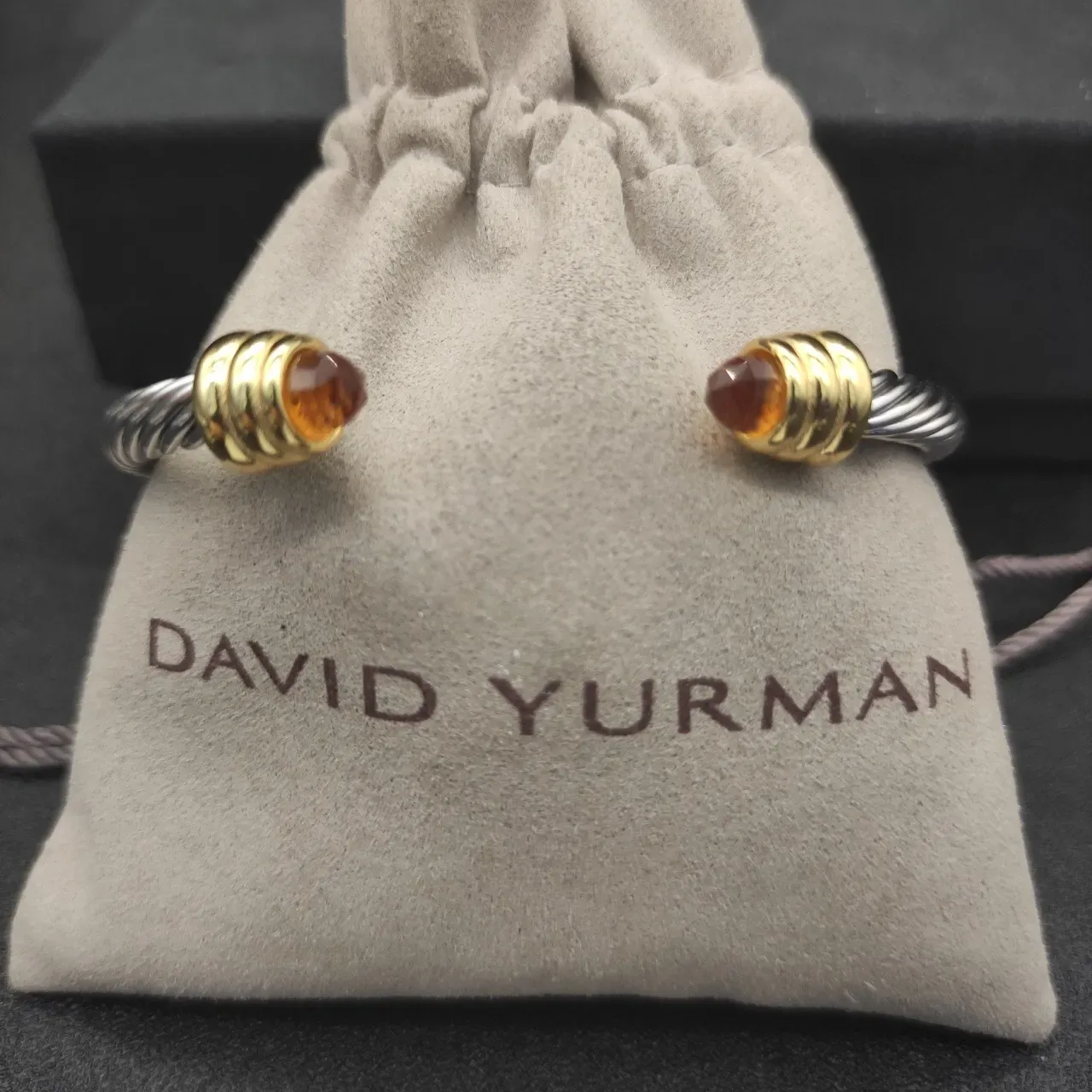 Silver Gold Twisted Cable Two-Tone Metal Bracelet 2