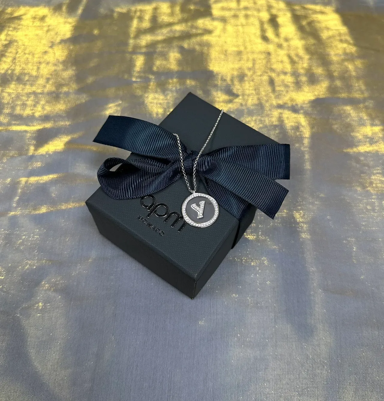 Silver Navy Chain Circular Pendant Necklace 5