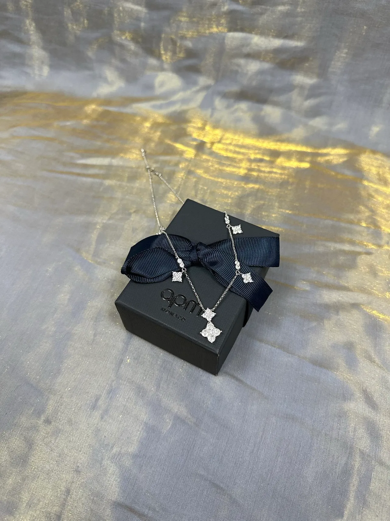 Silver-Tone Crystal Quatrefoil Pendant Necklace 7