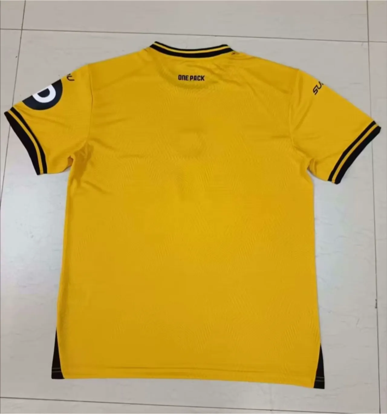 SUDU WolfTeam Jaune Noir Performance-Fit Maillot à Manches Courtes 3