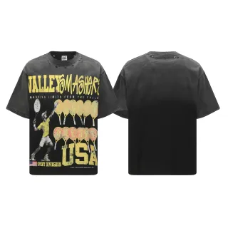 Camiseta gráfica negra desgastada Vale Valley Smashers