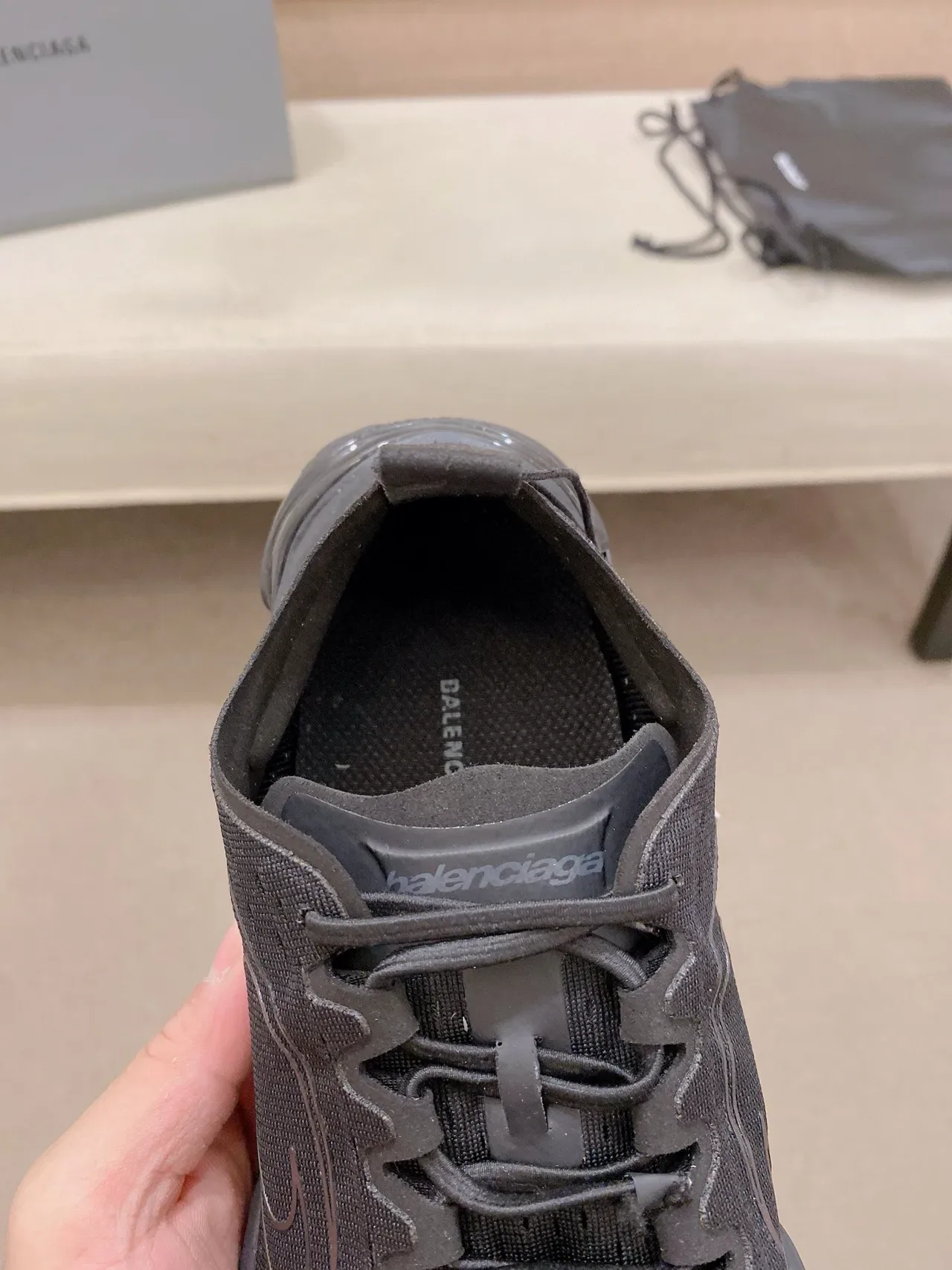 Vibram Black Knit Upper Five-Finger Sole Lifestyle Sneakers 6