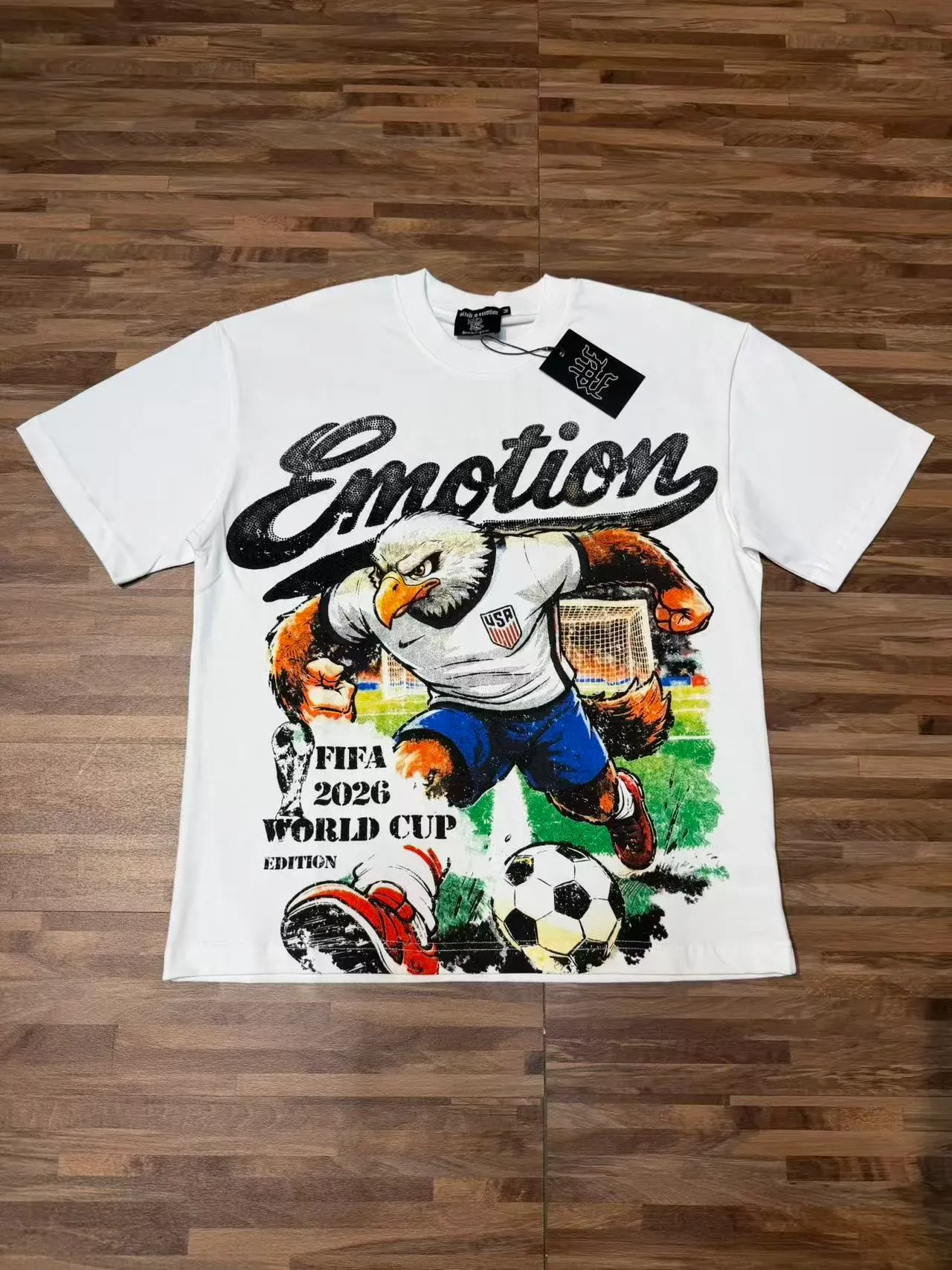 Camiseta oversized blanca con estampado gráfico edición Copa del Mundo FIFA 2026 3