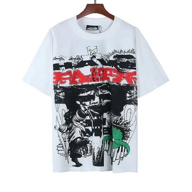 White Graphic-Print Oversized T-Shirt 2