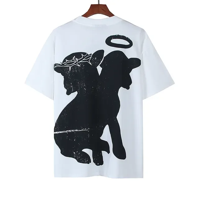 White Graphic-Print Oversized T-Shirt 3