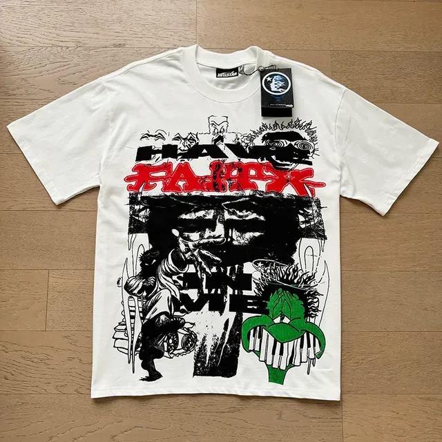 White Graphic-Print Oversized T-Shirt 8