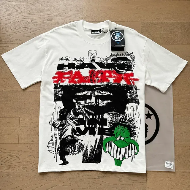 White Graphic-Print Oversized T-Shirt 9