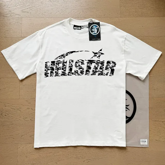White Graphic Zebra-Print Star Motif Oversized T-Shirt 9