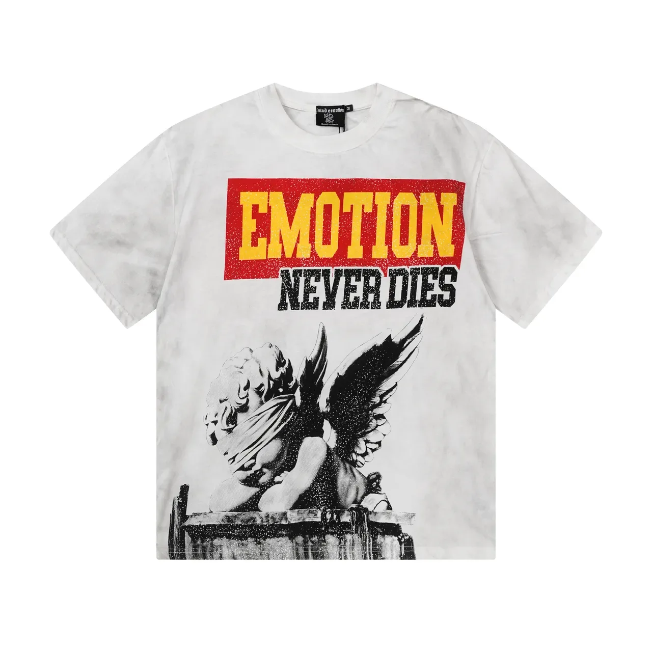 White Red Graphic-Print Oversized Fit T-Shirt 2