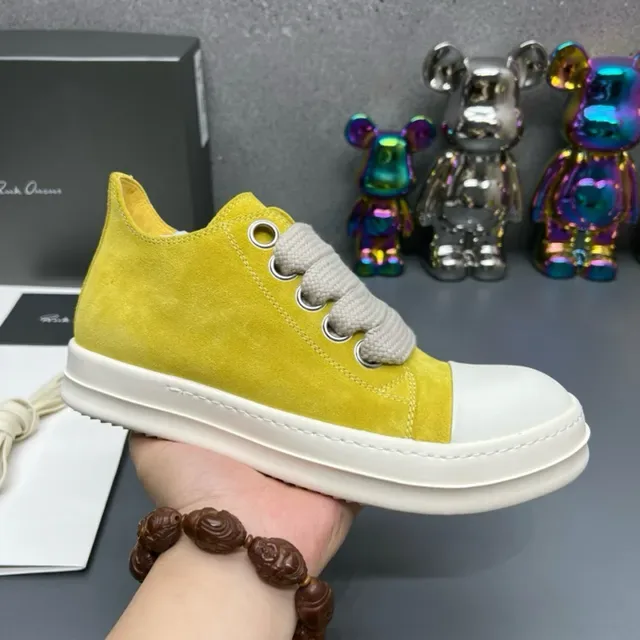 Yellow White Suede Upper Rubber Toe Cap Lifestyle Sneakers 5