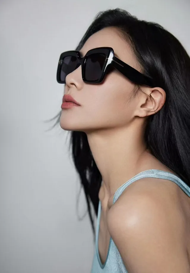 Gentle Monster أسود بني نظارات شمسية إطار مربع كبير أسيتات سميك 4