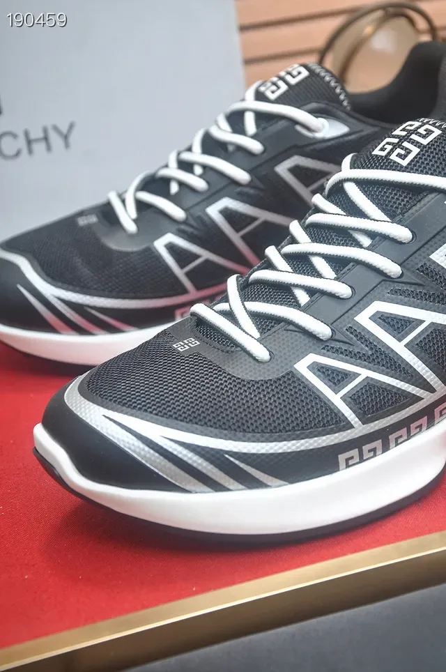 Givenchy City Sport Negro y Blanco geométrico estilo de vida zapatillas deportivas 3