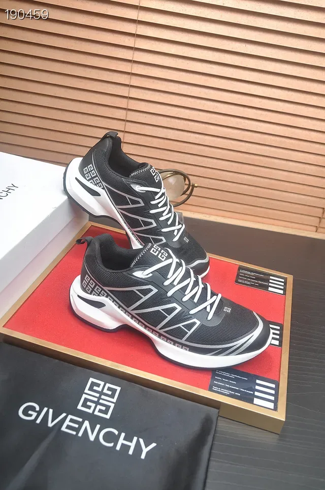Givenchy City Sport Negro y Blanco geométrico estilo de vida zapatillas deportivas 6