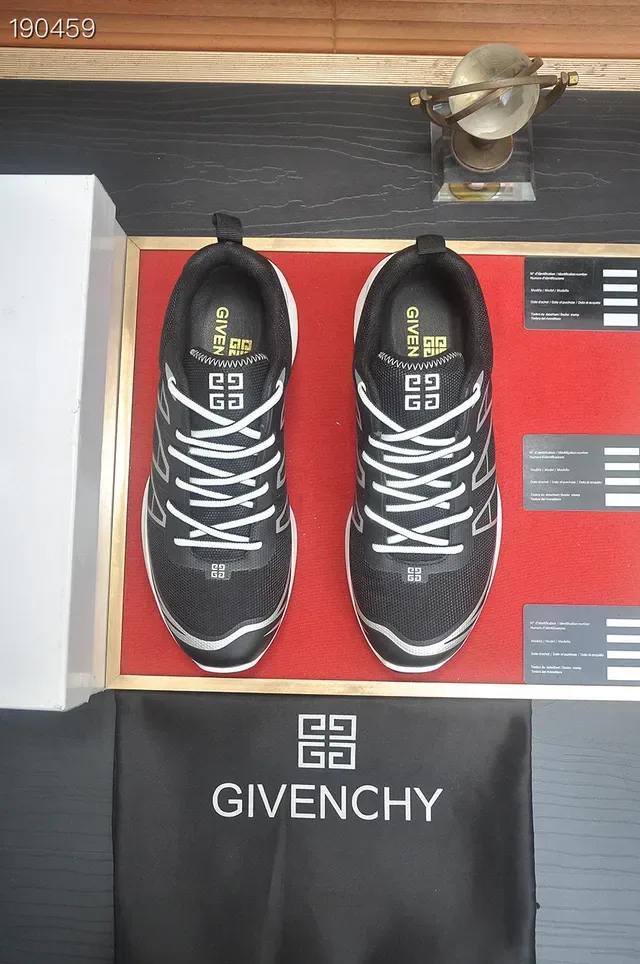 Givenchy City Sport Negro y Blanco geométrico estilo de vida zapatillas deportivas 7