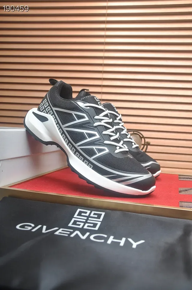 Givenchy City Sport Negro y Blanco geométrico estilo de vida zapatillas deportivas 8